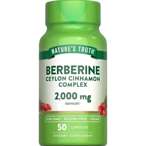 Berberine w Ceylon cinnamon complex 2000mg vegan caps 50s
