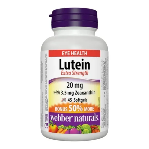 Lutein 20mg Zeaxanthin 3.5mg extra strength softgels 45s