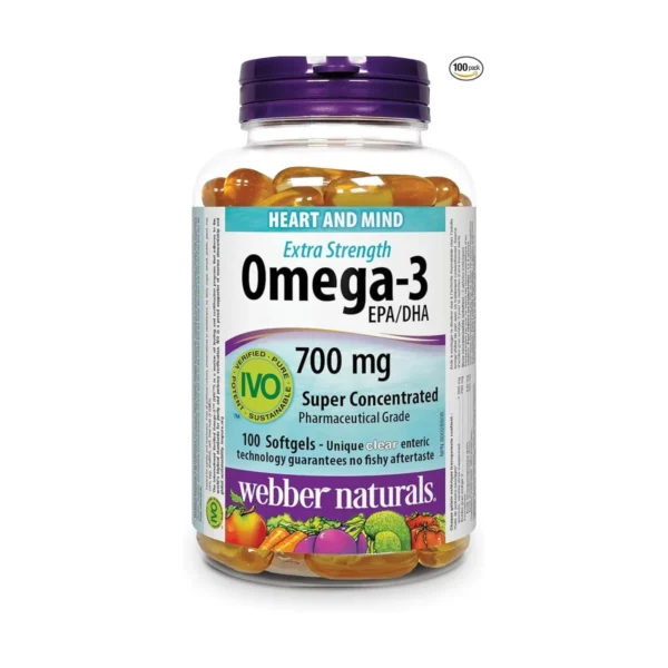 Omega 3 700mg super concentrated enteric coated softgels 100s